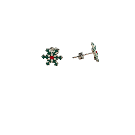 earrings silver 925 stud snowflace1